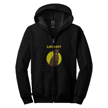 Discover Cute Chocolate Labrador Retriever Zip Hoodies