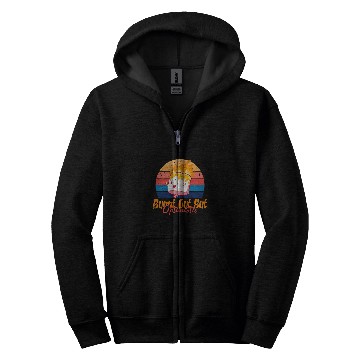 Discover Burnt Out But Optimistic Funny Camping Marshmallow Zip Hoodies