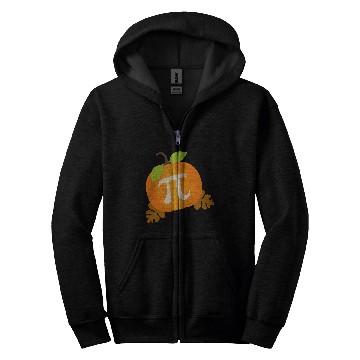 Discover Funny Fall Autumn Math Teacher Pumpkin Pi Pie Halloween Zip Hoodies