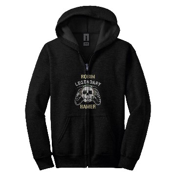 Discover Robin Name Gift 2Personalized Legendary Gamer Zip Hoodies