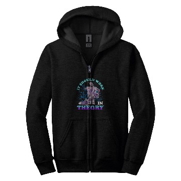 Discover Robotics Theory Robot Engineer Robotics Computer Science Kid Zip Hoodies