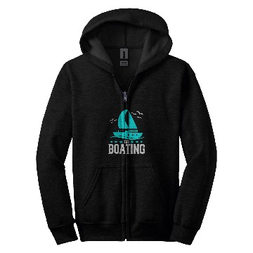 Discover Pontoon Fun Go Boating Kayak Funny Boat Pontoon Zip Hoodies