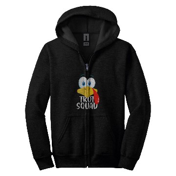 Discover Thanksgiving Running Turkey Trot Squad Zip Hoodies