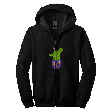 Discover Cactus In Halloween Candy Corn Pot Zip Hoodies