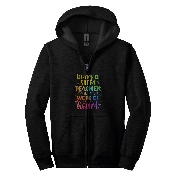 Discover Science Technology Engineering Math STEM Teacher Zip Hoodies