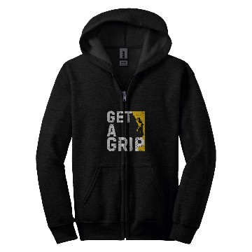 Discover Get A Grip Rock Climbing Adventures Lover vintages Style Zip Hoodies