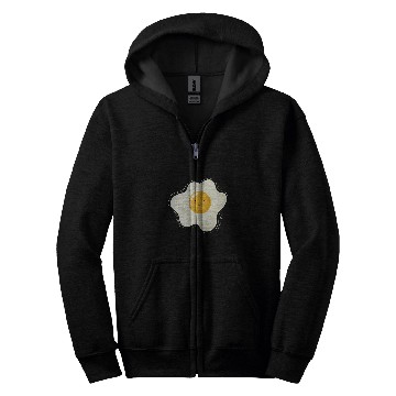 Discover Lacrosse Gift Kitchen and Cooking Fried Egg is Happy Zip Hoodies