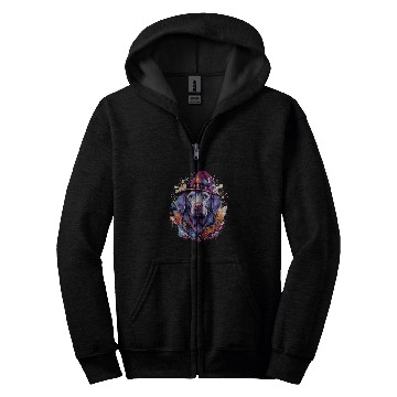 Discover Enchanting Wizard Labrador Halloween Design Zip Hoodies