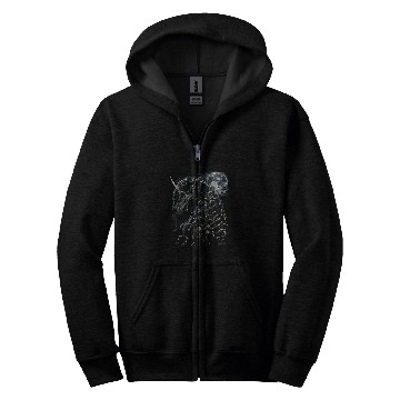 Discover Gothic Unicorn Zip Hoodies