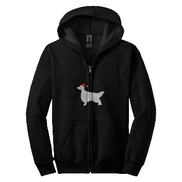 Discover English Setter Wearing Santa Hat Christmas Dog Zip Hoodies