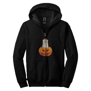 Discover Great Pyrenees Pumpkin PYR Dog Halloween Zip Hoodies