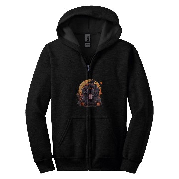 Discover Hilarious Newfoundland Dog Halloween Pumpkin Fun Zip Hoodies