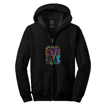 Discover elephant pop art Zip Hoodies