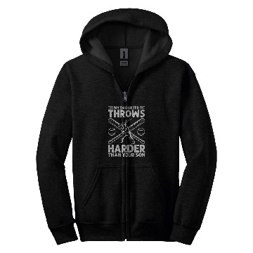Discover My Daughter Throws Harder Than Your Son Baseball Softball 2 Zip Hoodies