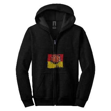 Discover Basketball Team Germany Flag BBall German Flag Zip Hoodies