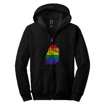 Discover Too Many Birds Rainbow Pride Parrot Pattern Zip Hoodies