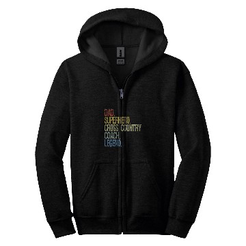 Discover Cross country Coachs dad Zip Hoodies