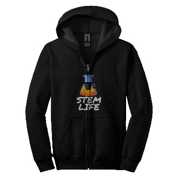 Discover STEM LIFE SCIENCE TECHNOLOGY ENGINEERING MATH BEAKER Zip Hoodies