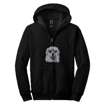 Discover Great Pyrenees Dog with Sunglasses Great Pyrenees Zip Hoodies