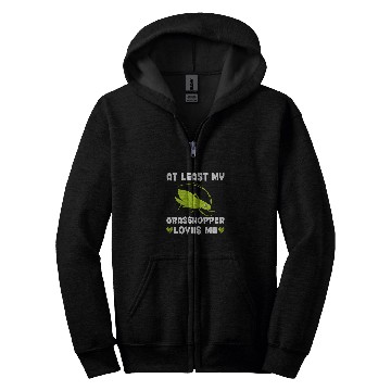 Discover My Grasshopper Loves Me Funny Insect Collector Zip Hoodies