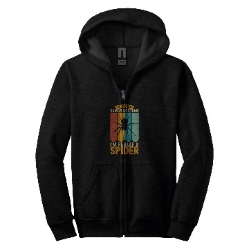 Discover This is my human costume im really a spider Zip Hoodies