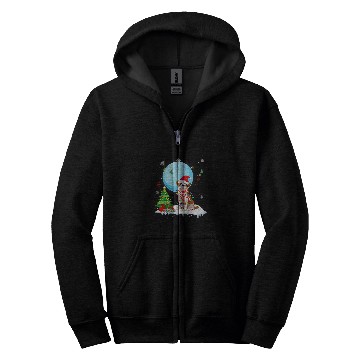 Discover Cute Saint Bernard Christmas Dog Lights Lover Tee Zip Hoodies