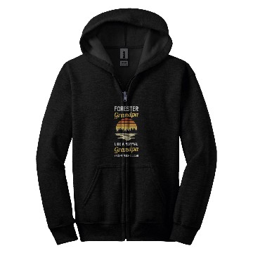 Discover Forest Forestry Worker Grandpa Forester Zip Hoodies
