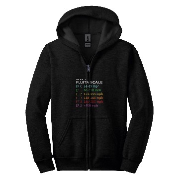 Discover Enhanced Fujita Scale Tornado Meteorologist Storm Chasing Zip Hoodies