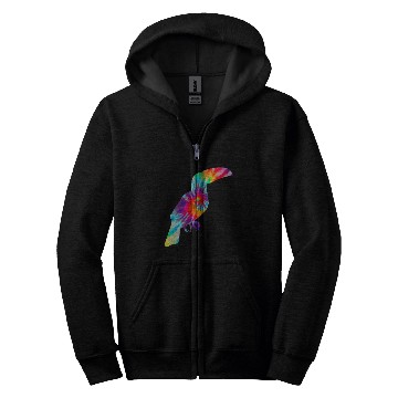 Discover Toucan Tie Dye vintages Pet Bird Mom Zip Hoodies