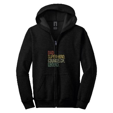 Discover Dad superhero counselor legend Zip Hoodies