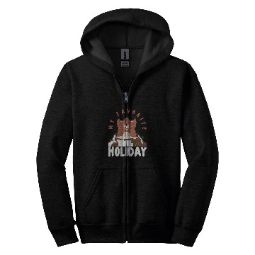 Discover My Favorite Holiday Ground Pig Squirrel Groundhog Zip Hoodies