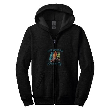 Discover Parrots Funny Bird Lover Celebrate Diversity Parrot Zip Hoodies