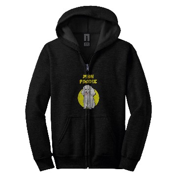 Discover Cute White Miniature Poodle Zip Hoodies