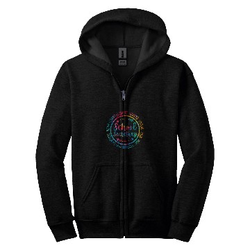 Discover Tie Dye School Secretary Administrative Assistant Office 22 Zip Hoodies