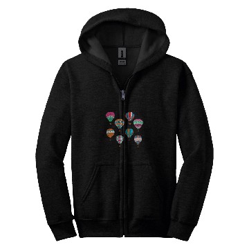 Discover Hot Air Balloons Cute Zip Hoodies