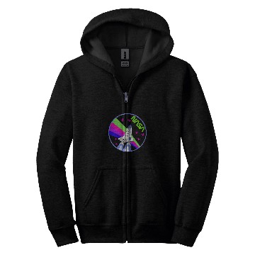 Discover Lacrosse Gift NASA Space Shuttle Worm Logo Rainbow Zip Hoodies