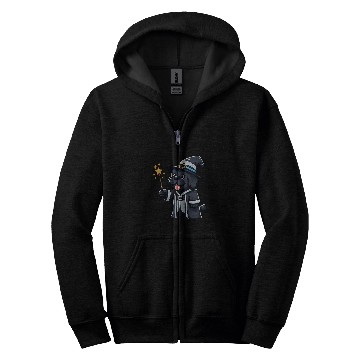 Discover Newfoundland Dog Wizard Funny Magic Zip Hoodies