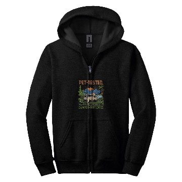 Discover Pet Tested Camper Approved Adventure Camping Zip Hoodies