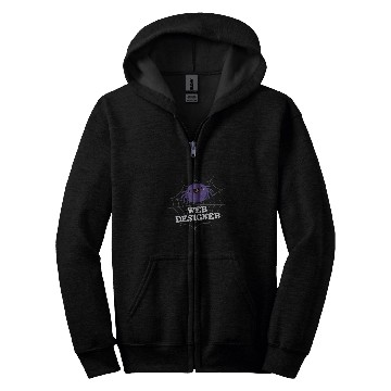 Discover Web Designer Funny Spider Pun Zip Hoodies