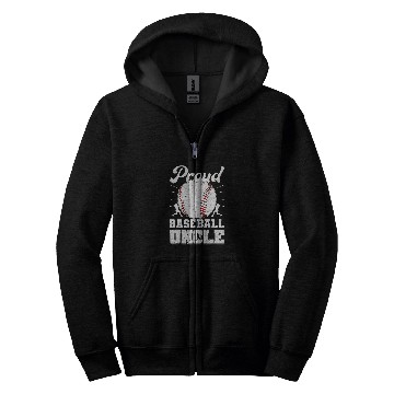 Discover Proud Baseball Uncle Of A Baseball Player Uncle Zip Hoodies