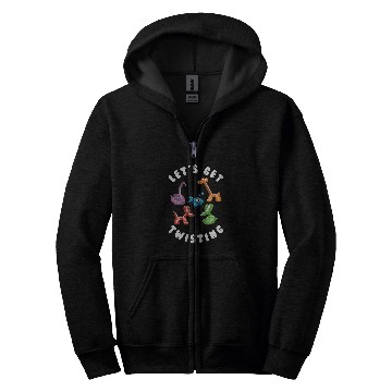 Discover Lets Get Twisting Balloon Twisting Balloon Artist Zip Hoodies