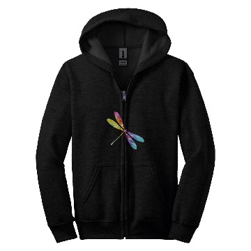 Discover Pretty Tie Dye Dragonfly Zip Hoodies