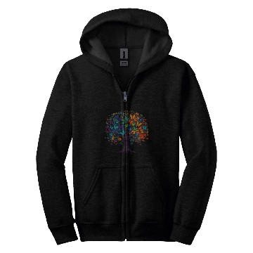 Discover Womens Butterfly Tree Flying Butterflies Zip Hoodies