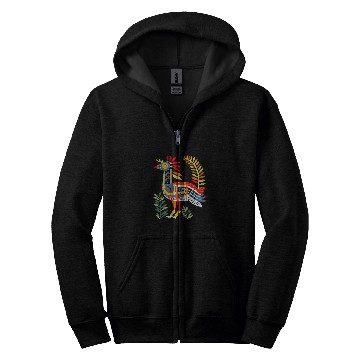 Discover Mythical Bird in American Pacific Northwest Coast Art Style Zip Hoodies