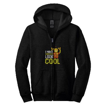 Discover Robot Building Engineer Student Robot Builder Funny Robotic Zip Hoodies
