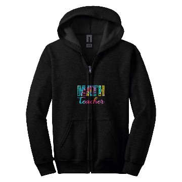 Discover Tie Dye Math Teacher Mathematics Teacher Life Funny Math Zip Hoodies