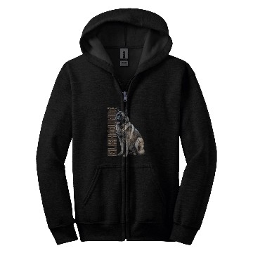 Discover Norwegian Elkhound Watercolor Zip Hoodies