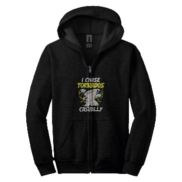 Discover Storm Chasing Lightning Thunder Weather Hurricane Tornado 22 Zip Hoodies