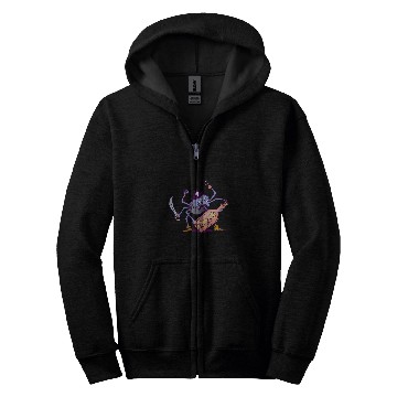 Discover Pirate Spider Motif Message in a Bottle Zip Hoodies