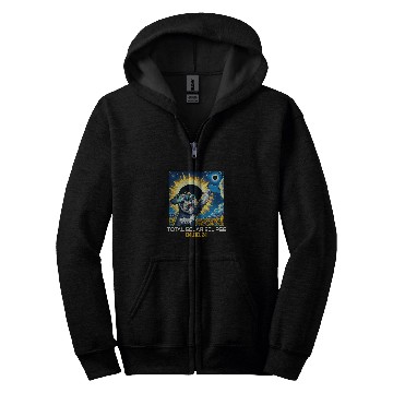 Discover Miniature Schnauzer Dog Taking Selfie Solar Eclipse Zip Hoodies